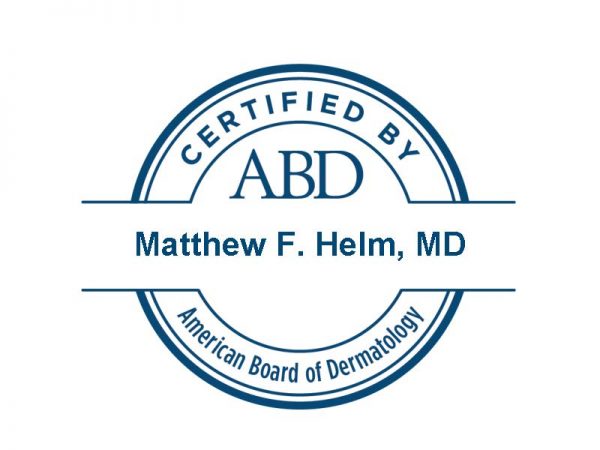 Dr. Matthew Helm is a board-certified dermatologist providing quality skin care to patients at U.S. Dermatology Partners in Sherman and Paris, Texas, formerly Texoma Dermatology Clinic.