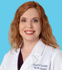 Michelle DeMattia is a certified physician assistant in Annapolis, Maryland. Her services include medical and cosmetic dermatology. Michelle works at Annapolis Dermatology Center, now U.S. Dermatology Partners Annapolis.