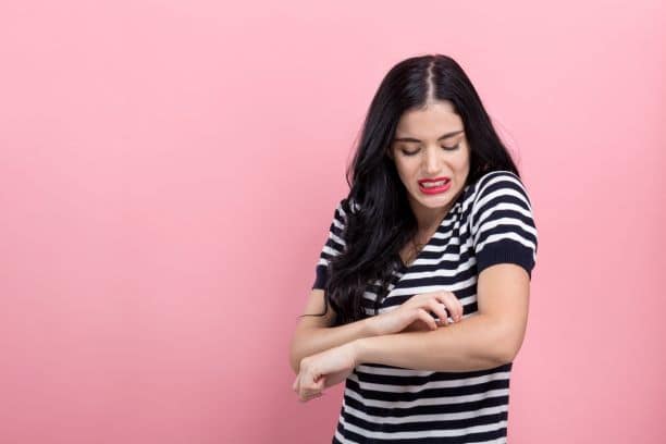 woman with sensitive skin