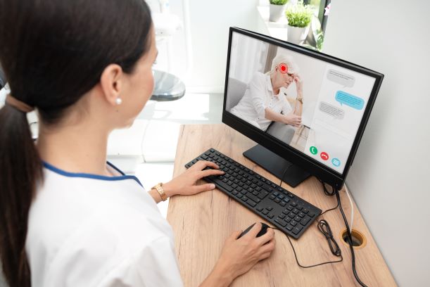 Physician conduction telehealth appointments