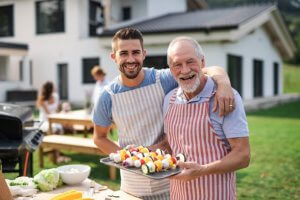 Father's Day family wearing sun protection for men