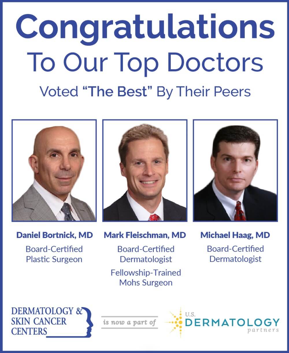 Dr. Daniel Bortnick, Dr. Mark Fleischman, and Dr. Michael Haag have received the Kansas City Magazine Top Doctors 2022 Award.