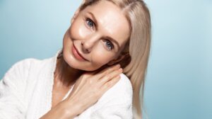 cell turnover and anti-aging - beautiful middle aged woman with perfect skin