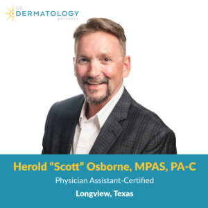 Herold "Scott" Osborne is a certified physician assistant providing dermatology skin care services to patients in Longview, Texas.