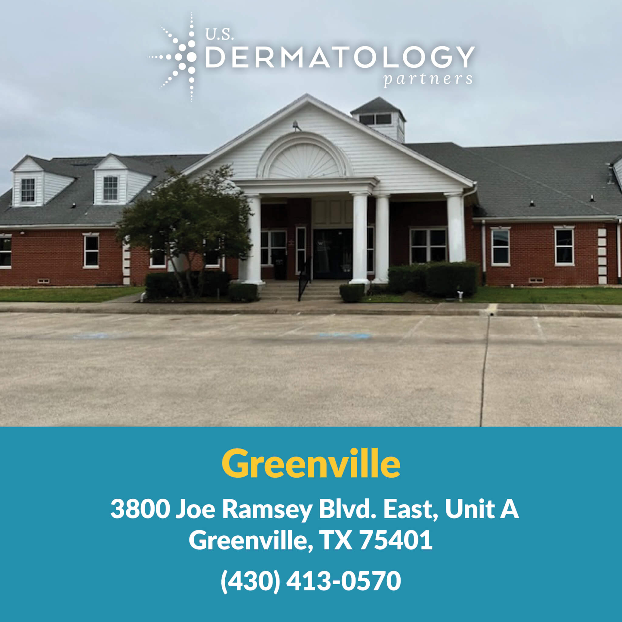 U.S. Dermatology Partners is your specialty dermatologist in Greenville, Texas. We offer treatment for acne, eczema, skin cancer, & more.